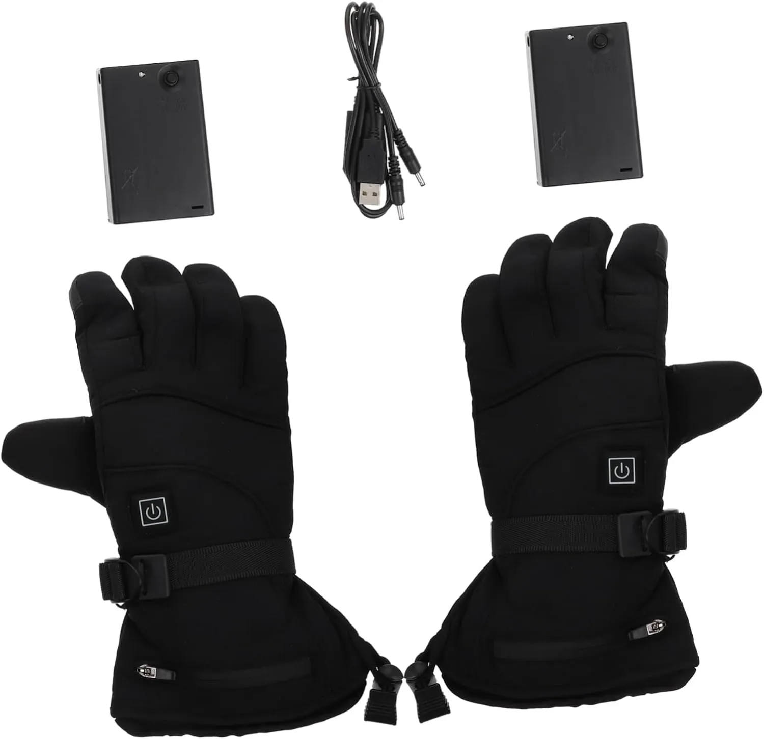 1 Pair Heated Touch Screen Gloves for Men Winter Thermal Riding Gloves Windproof for Cycling Hiking Skiing and Dog Walking Durable Flexible Design