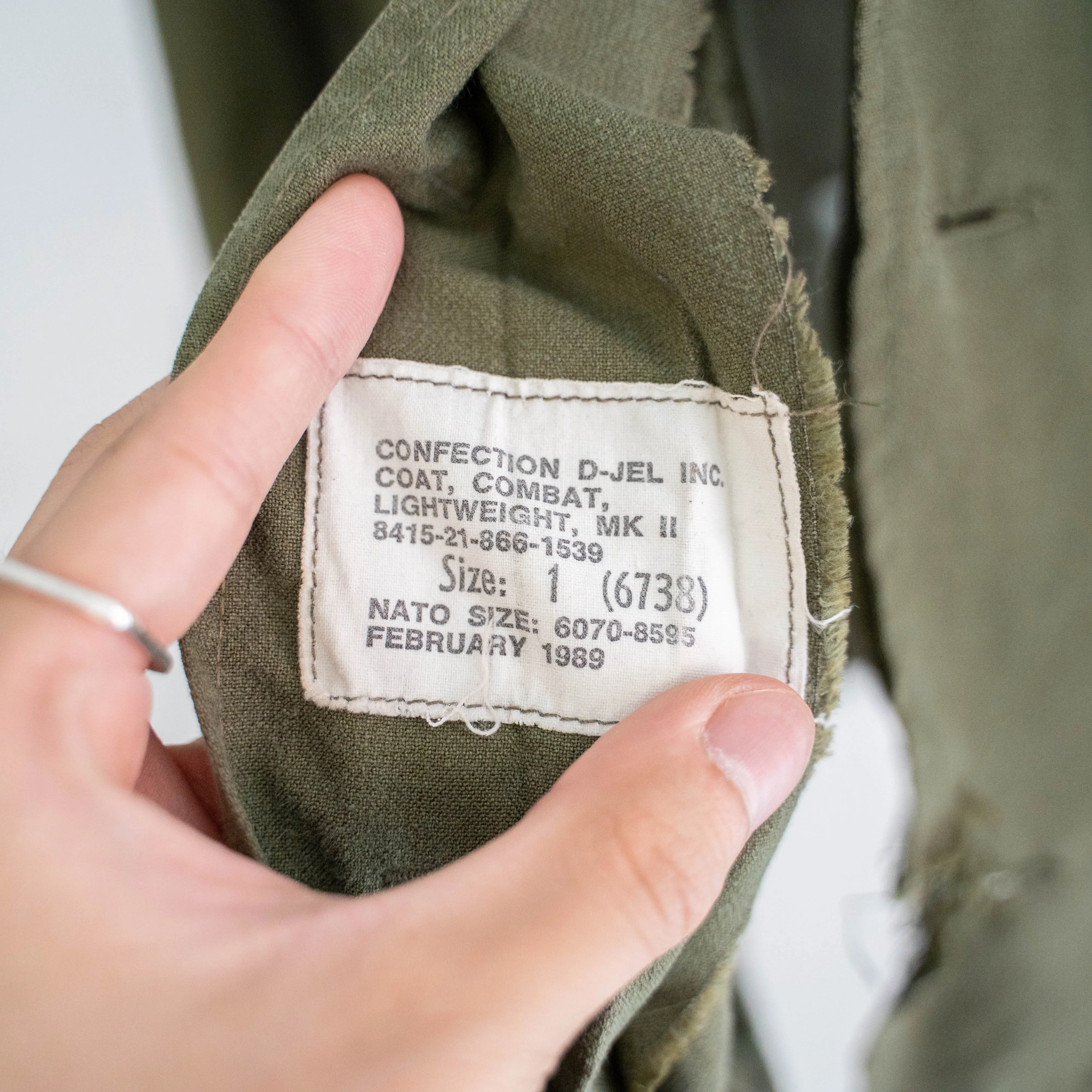 1980s Canadian military MK2 light weight combat jacket