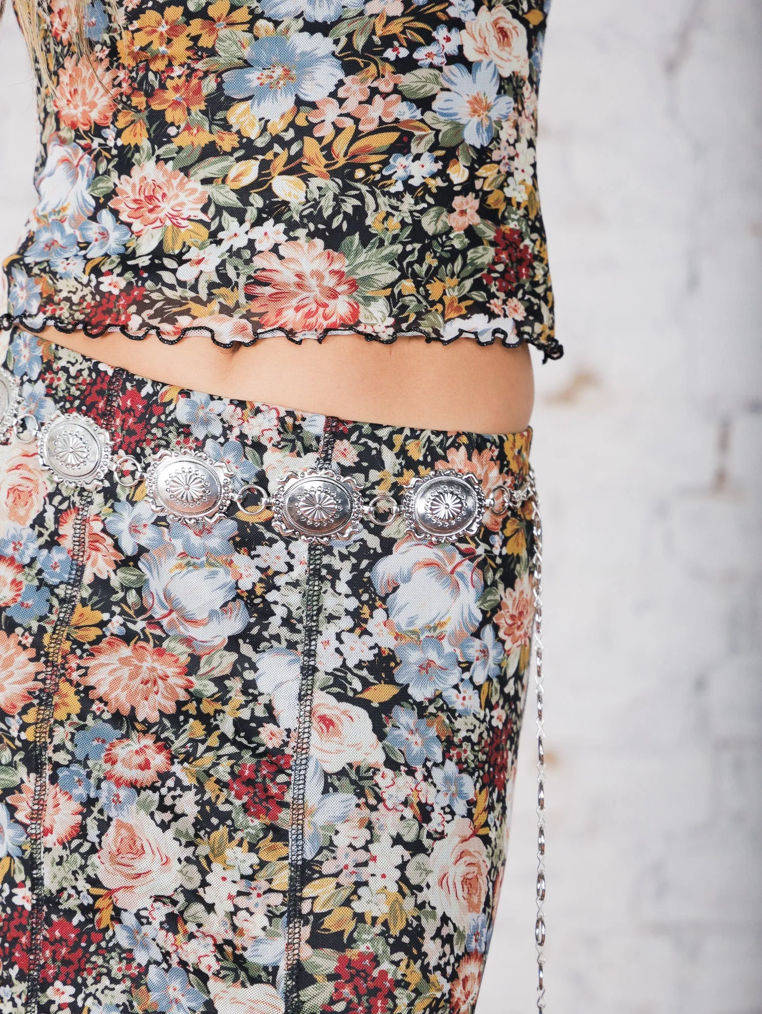 Almond Concho Chain Belt