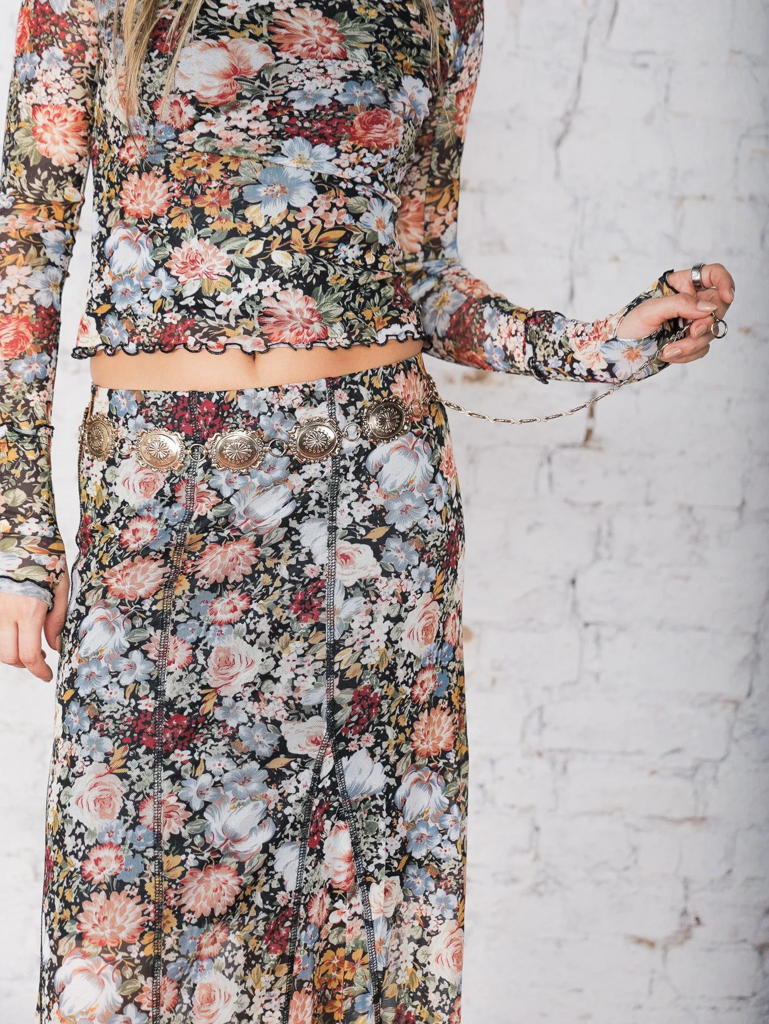 Almond Concho Chain Belt