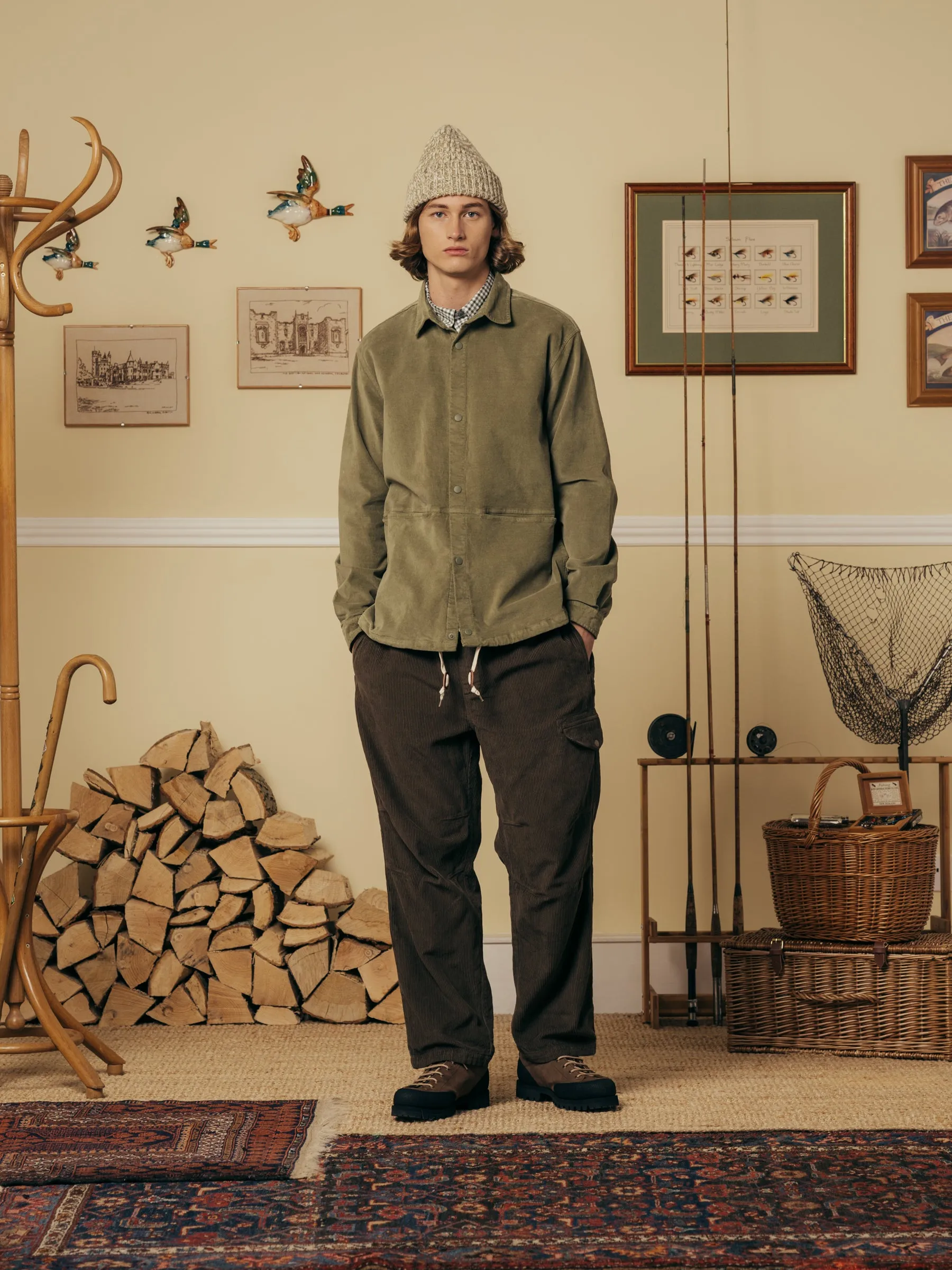 Armadale Coach Jacket in Light Military Moleskin
