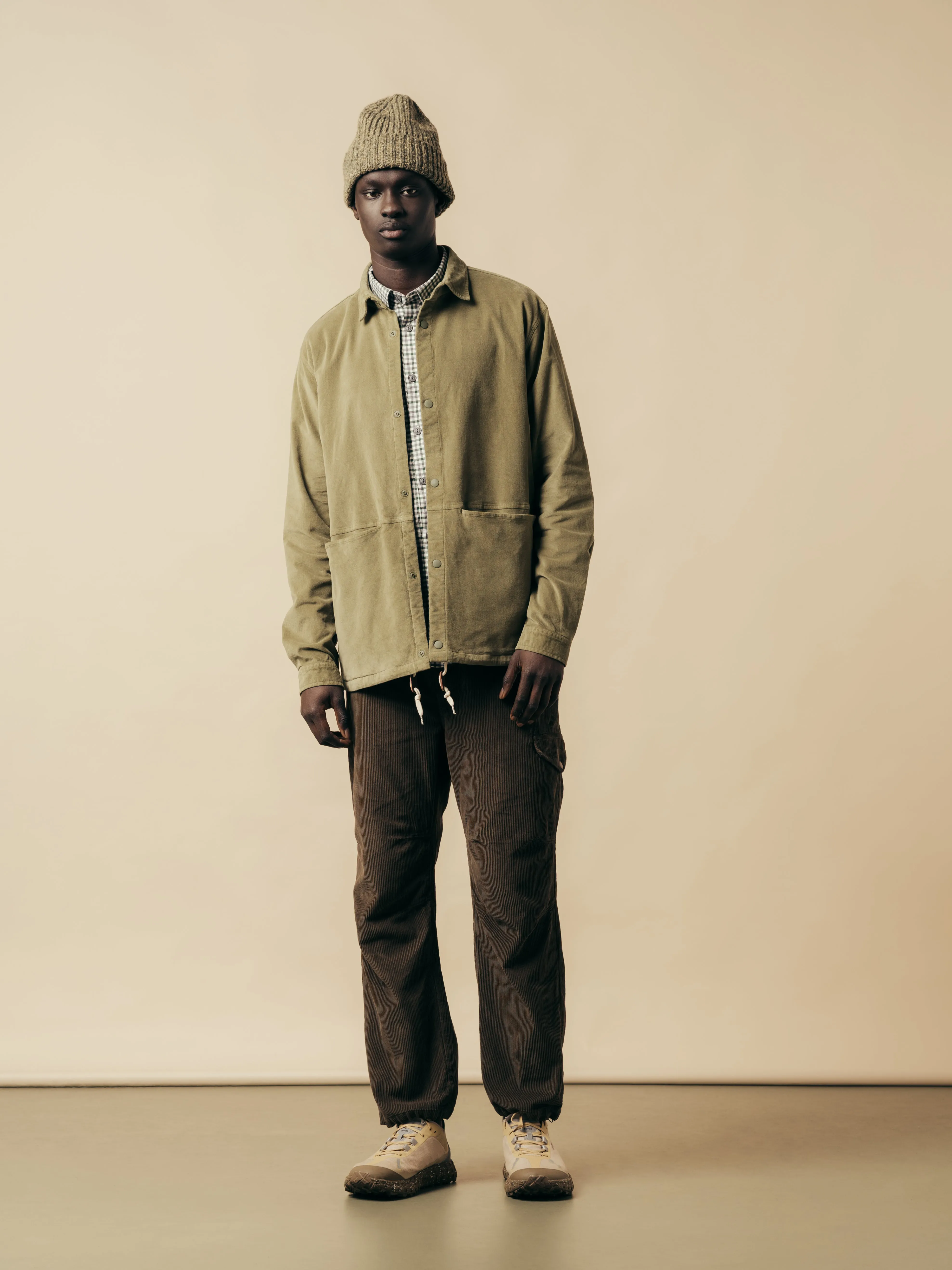 Armadale Coach Jacket in Light Military Moleskin
