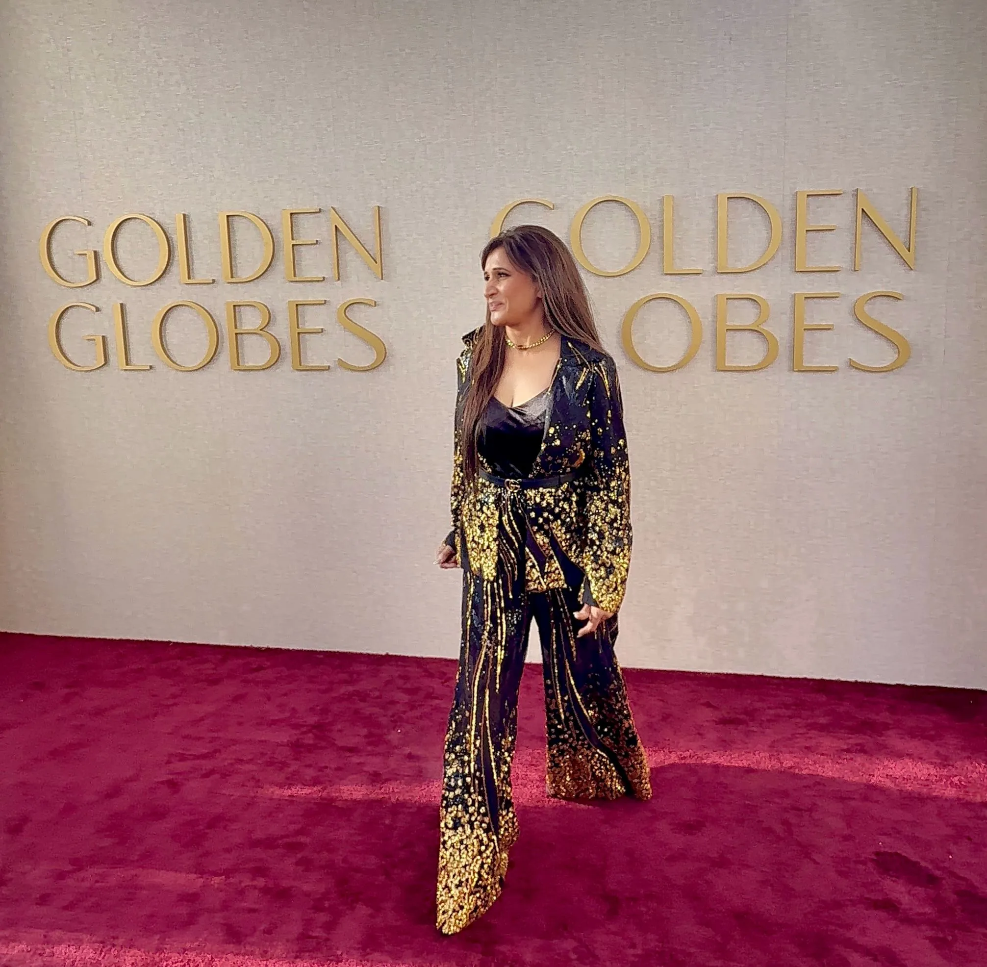 Black & Gold Jacket With Sequins