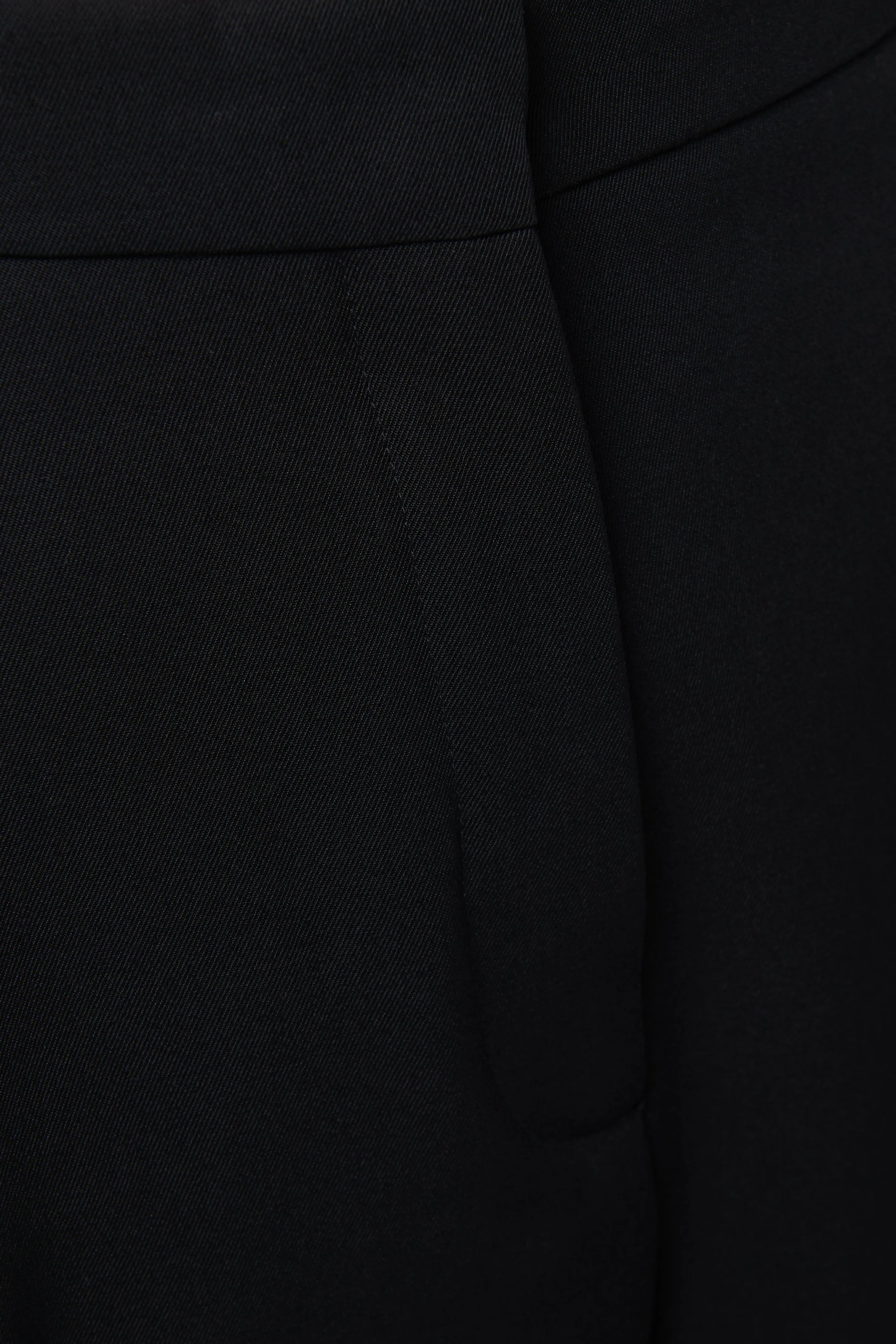 Black Slit Wide-Leg Pants