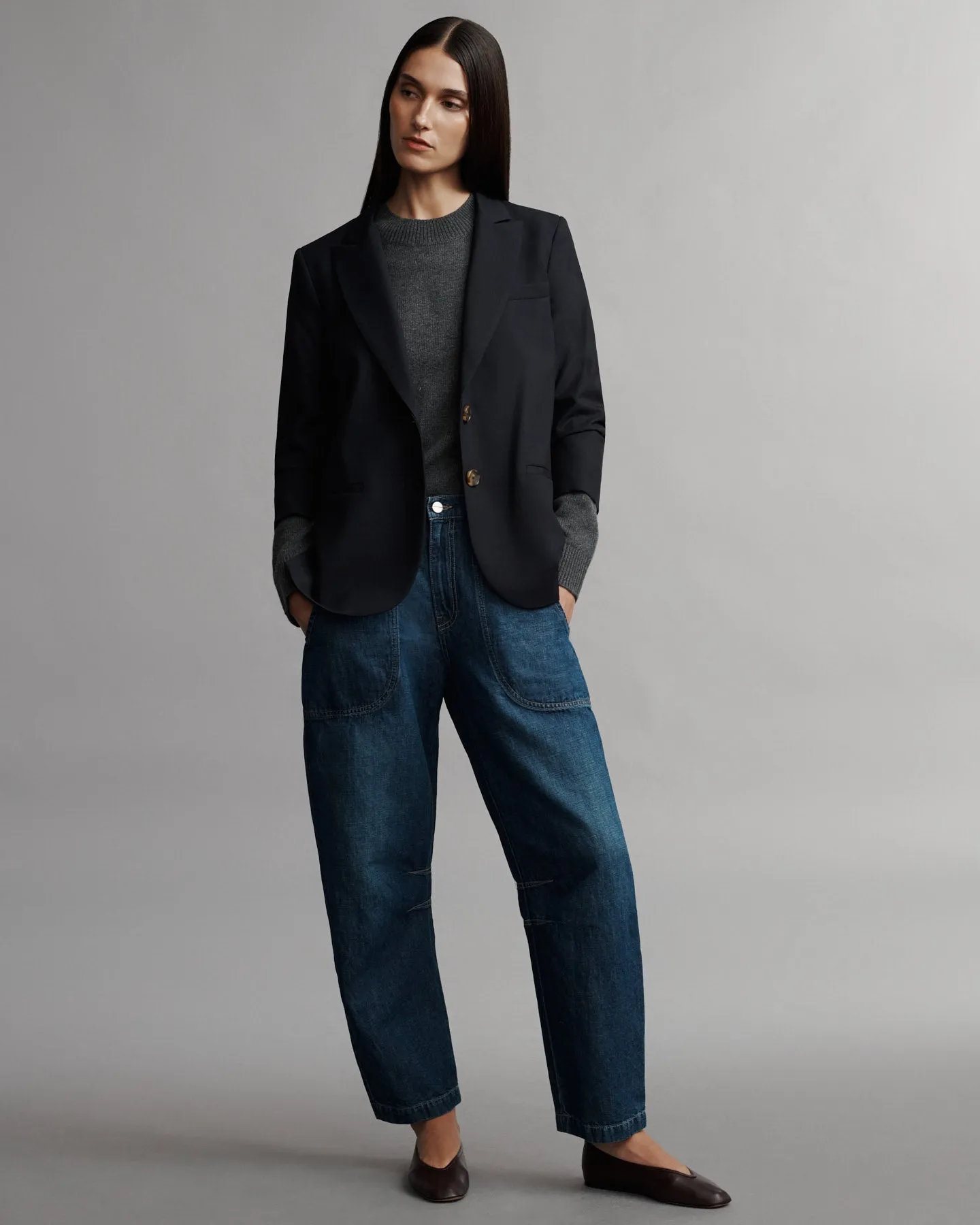Boyfriend Blazer in Wool Twill