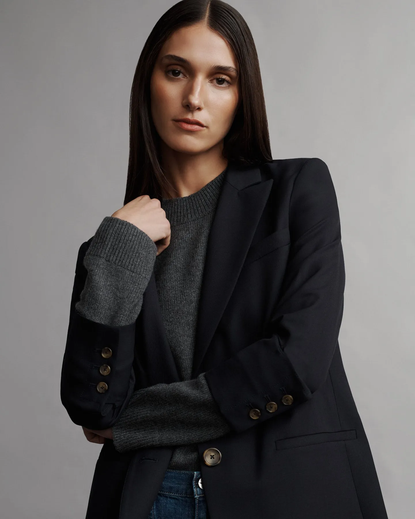 Boyfriend Blazer in Wool Twill