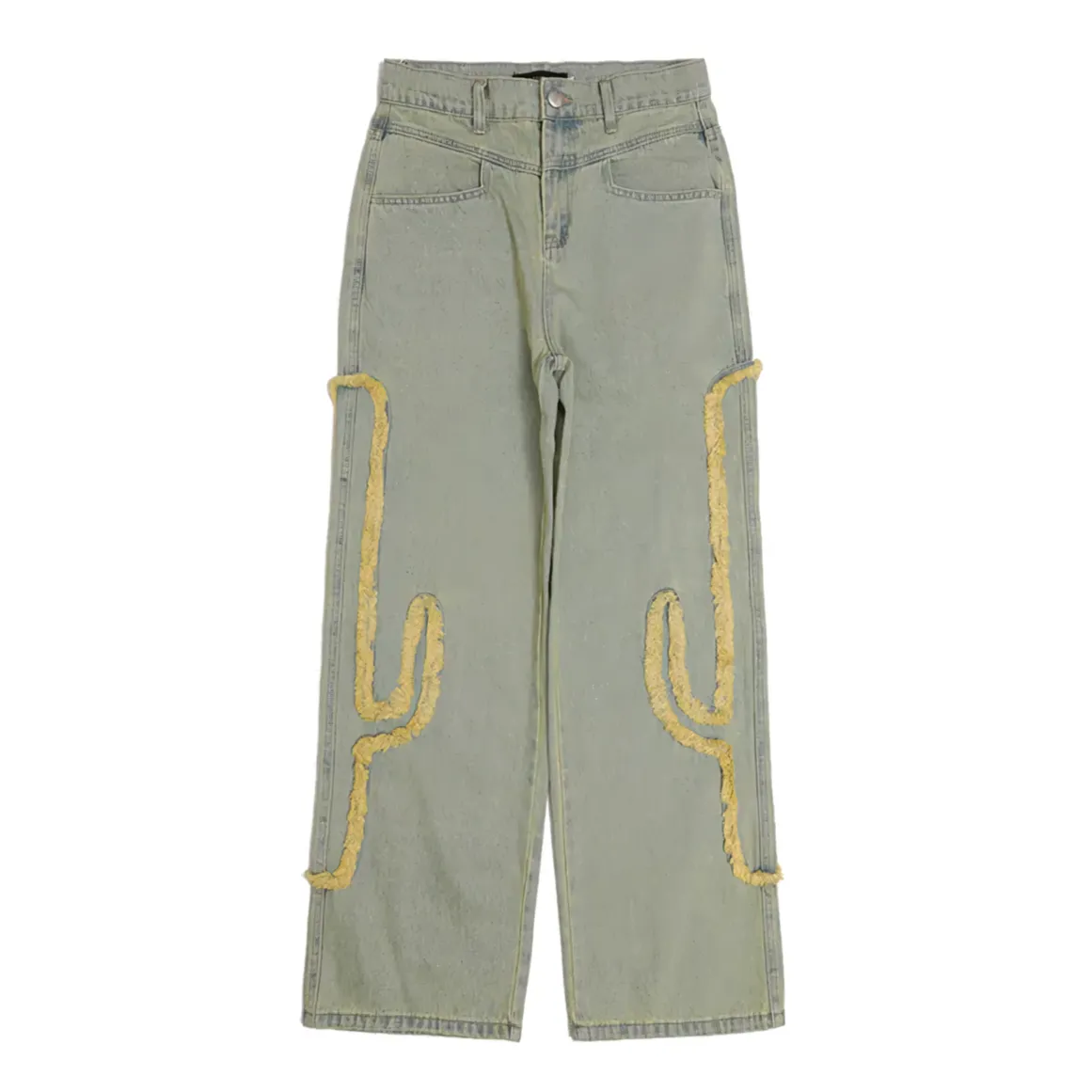 Cactus Patch Straight Fit Denim Jeans