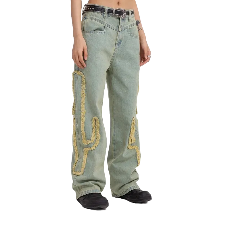 Cactus Patch Straight Fit Denim Jeans