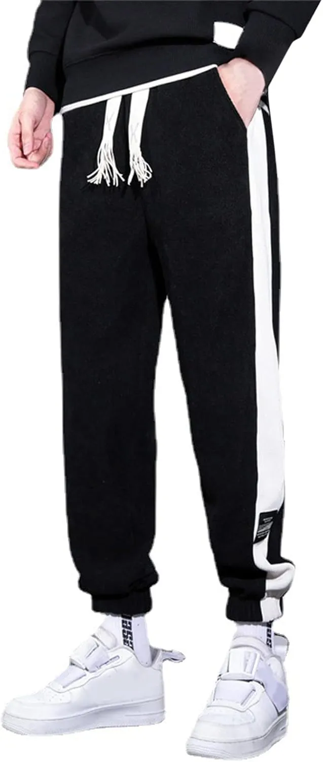 Cargo Trousers for Men Jogger Sweatpants for Men Men's Fleece Lounge Pants Mens Fleece Active Athletic Workout Jogger