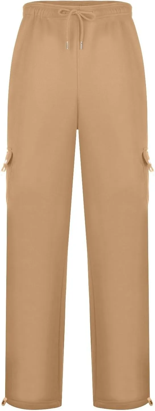 Casual Cargo Sweatpants for Men Lightweight Straight Leg Hiking Pants Comfort Outdoor Loose Jogger Pant with Pocket