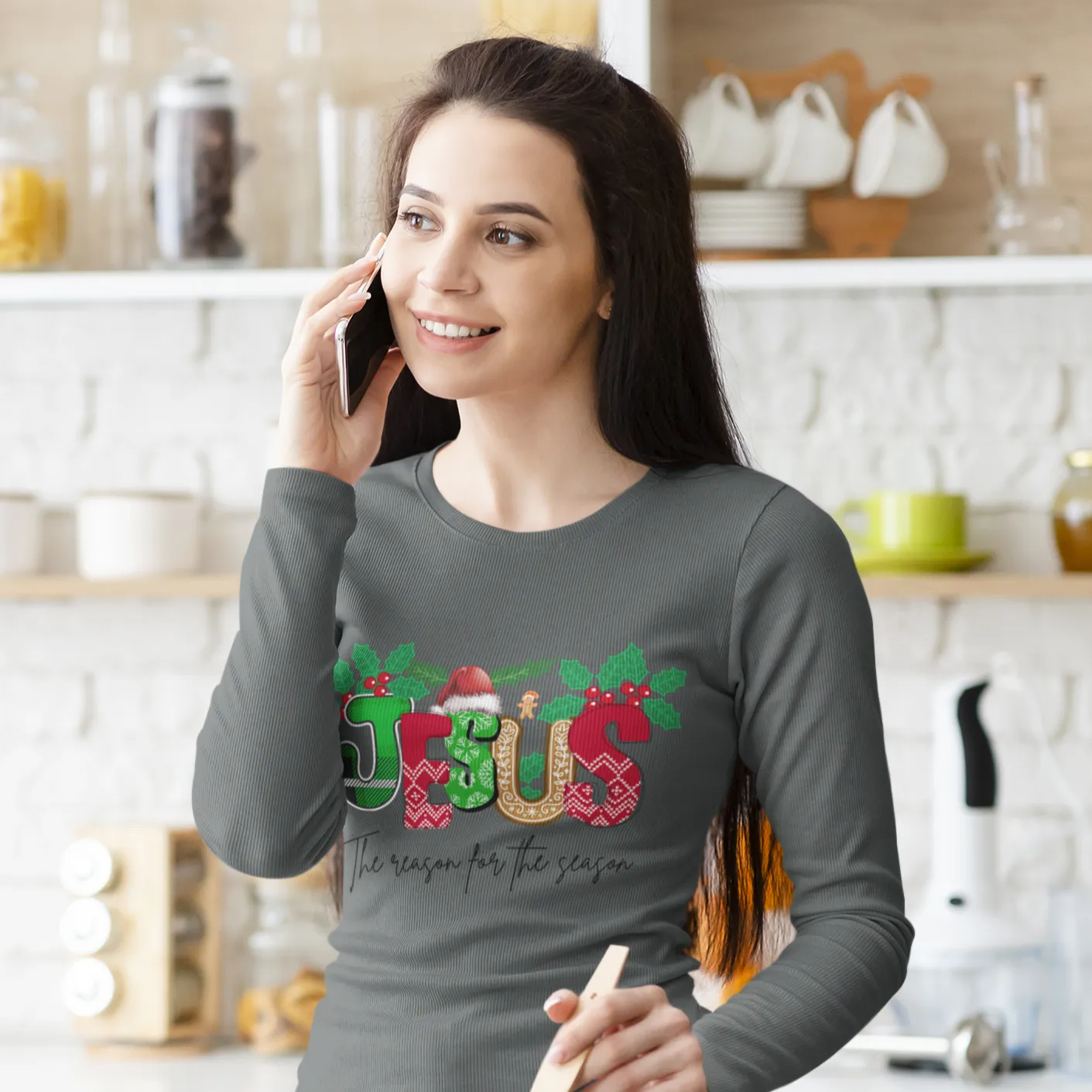 Christmas Jesus Long Sleeve Shirt, Christian Sweatshirt, The Reason for the Season Long Sleeve, Christmas Gift, Jesus Sweatshirt, Religious