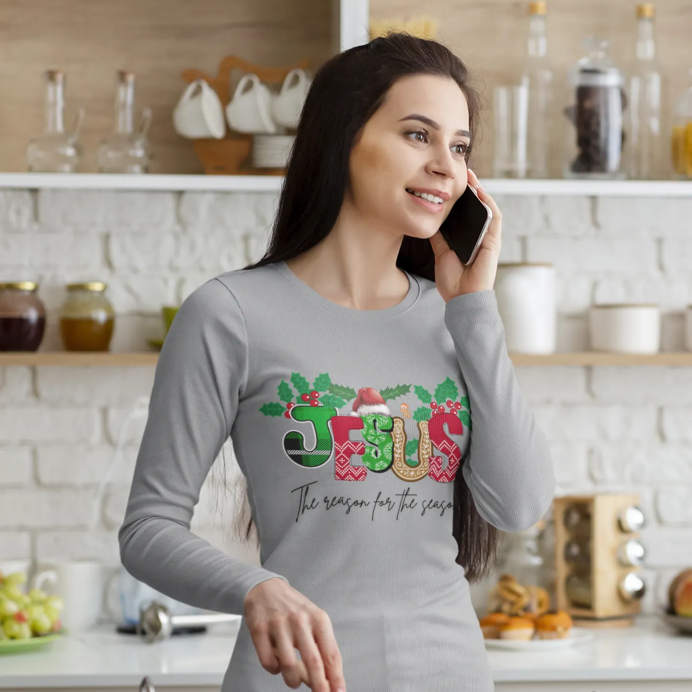 Christmas Jesus Long Sleeve Shirt, Christian Sweatshirt, The Reason for the Season Long Sleeve, Christmas Gift, Jesus Sweatshirt, Religious