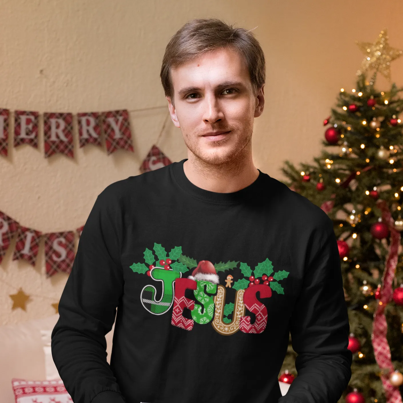 Christmas Jesus Long Sleeve Shirt, Christian Sweatshirt, The Reason for the Season Long Sleeve, Christmas Gift, Jesus Sweatshirt, Religious