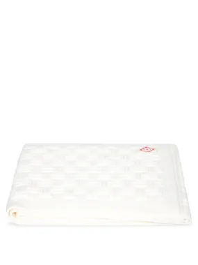 Column Stitch White Scarf