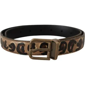 Dolce & Gabbana Chic Engraved Logo Leather Belt