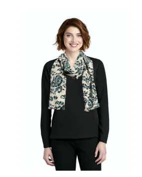 Elegant Green Print Scarf