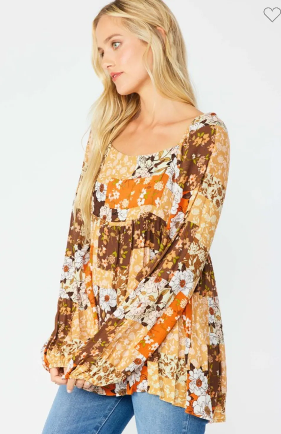 Fall Floral Blouse