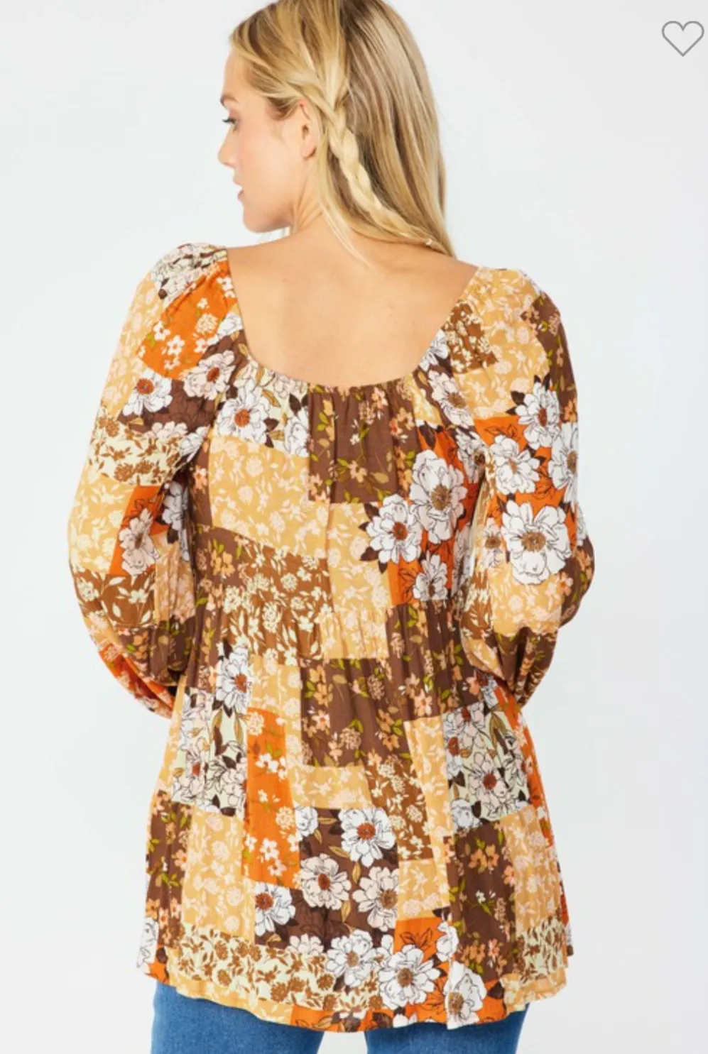 Fall Floral Blouse