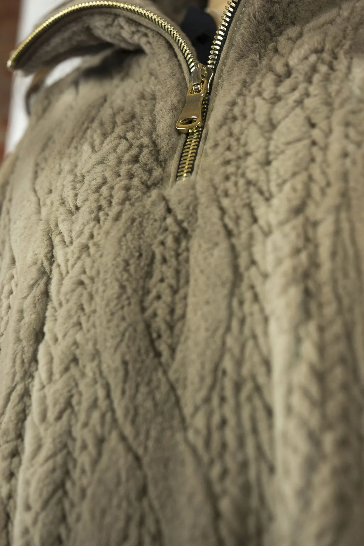 Jacket in mink Shaved with Laser Knit processing