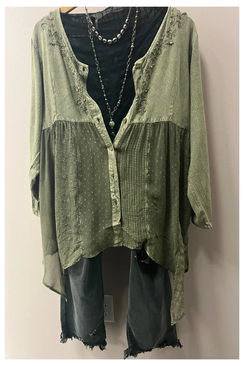 Keep It Vintage Sage Top