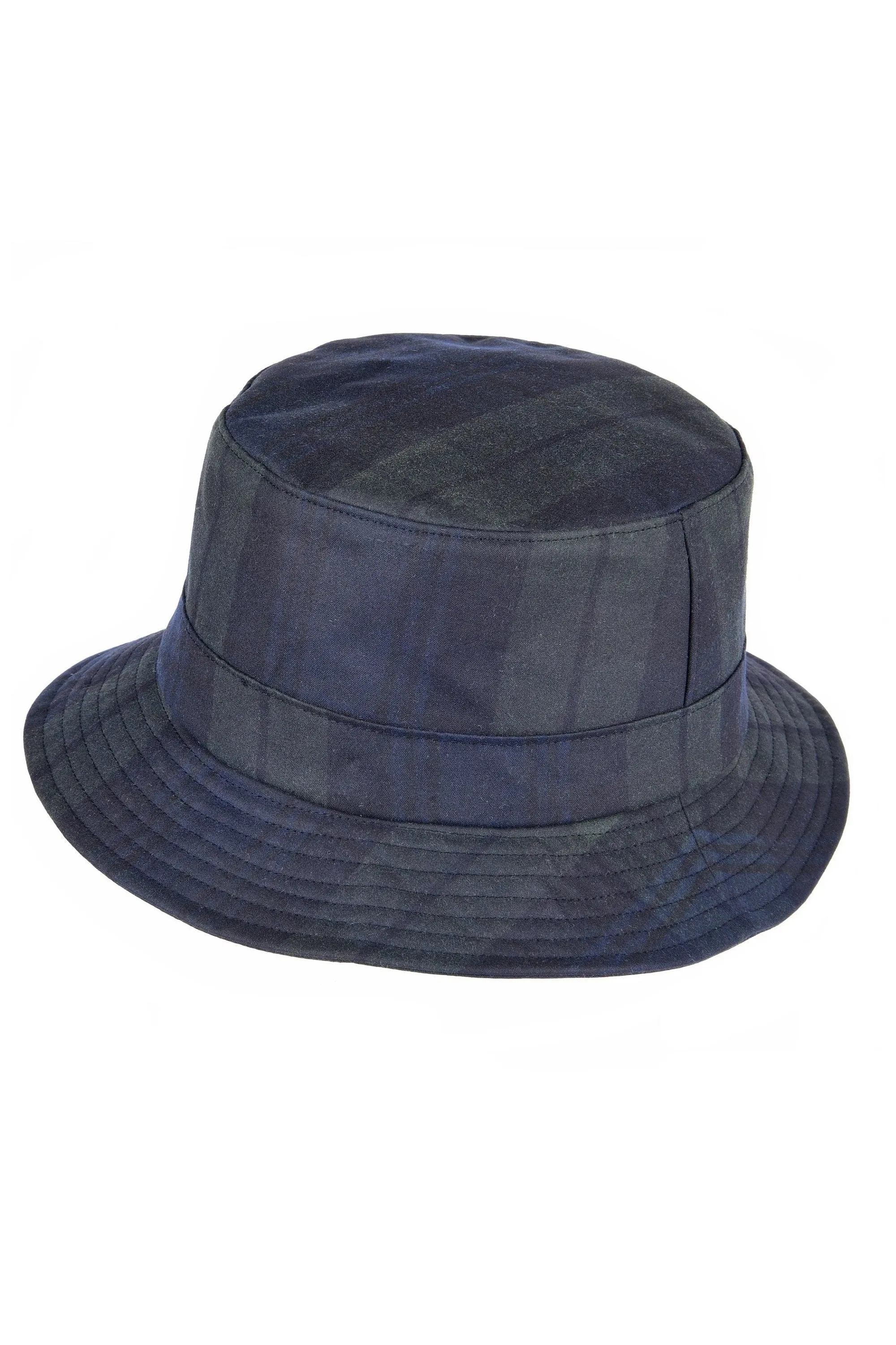 Lachlan Tartan Wax Bush Hat - Blackwatch