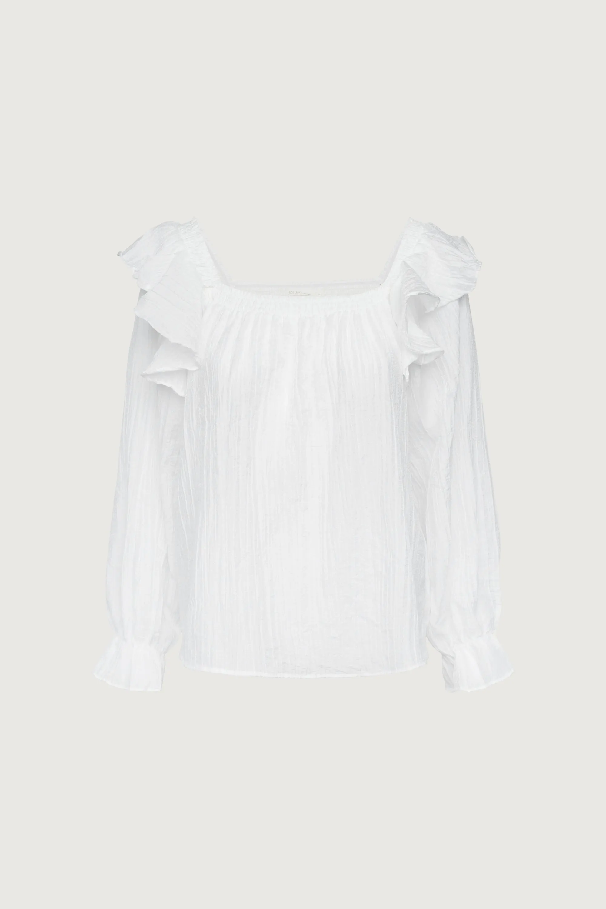 LONG SLEEVE RUFFLED BLOUSE