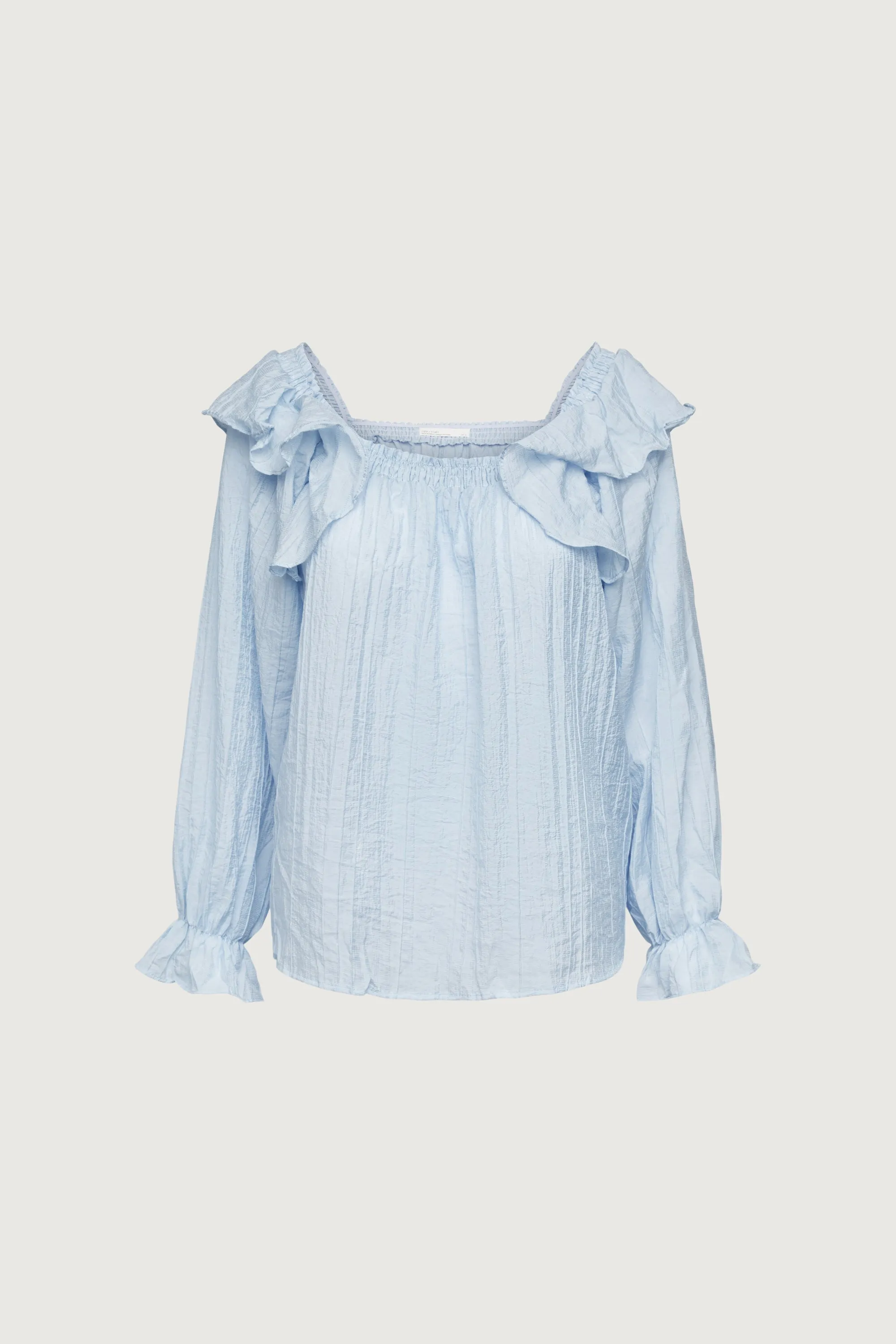 LONG SLEEVE RUFFLED BLOUSE