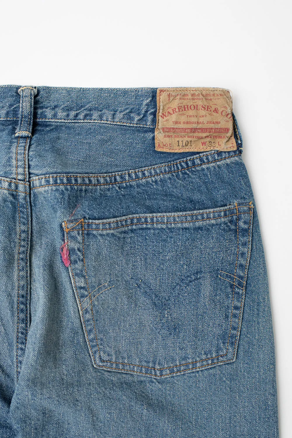 Lot 2nd-Hand - 12oz 1101 Used Wash Selvedge - Light Indigo