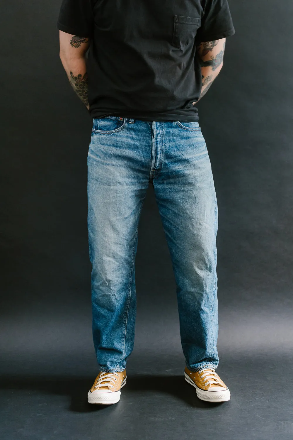 Lot 2nd-Hand - 12oz 1101 Used Wash Selvedge - Light Indigo