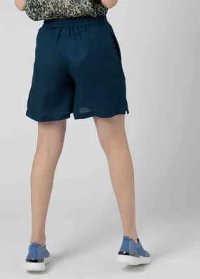 Lyla Linen Relaxed Elastic Waist Pull On Shorts