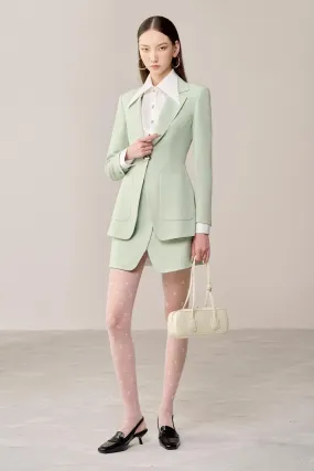 Maten Structured Patch Pocket Linen Cotton Blazer