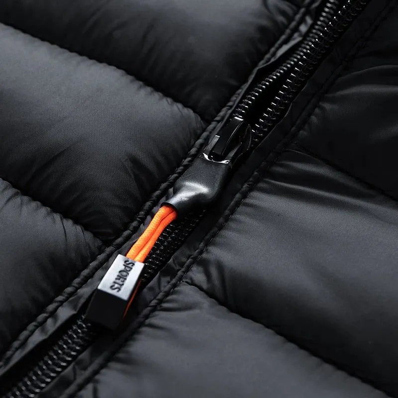 Men's Autumn Winter Warm Casual Windproof Hooded Slim Jacket