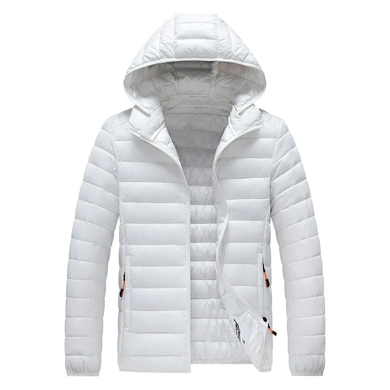 Men's Autumn Winter Warm Casual Windproof Hooded Slim Jacket
