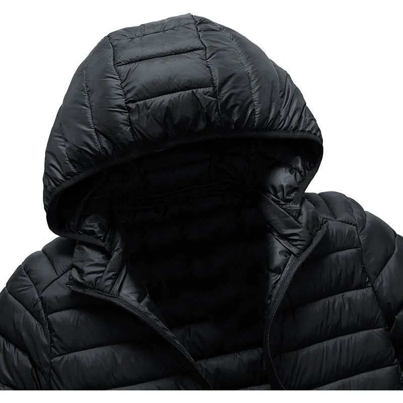 Men's Autumn Winter Warm Casual Windproof Hooded Slim Jacket