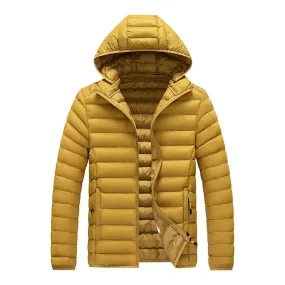 Men's Autumn Winter Warm Casual Windproof Hooded Slim Jacket