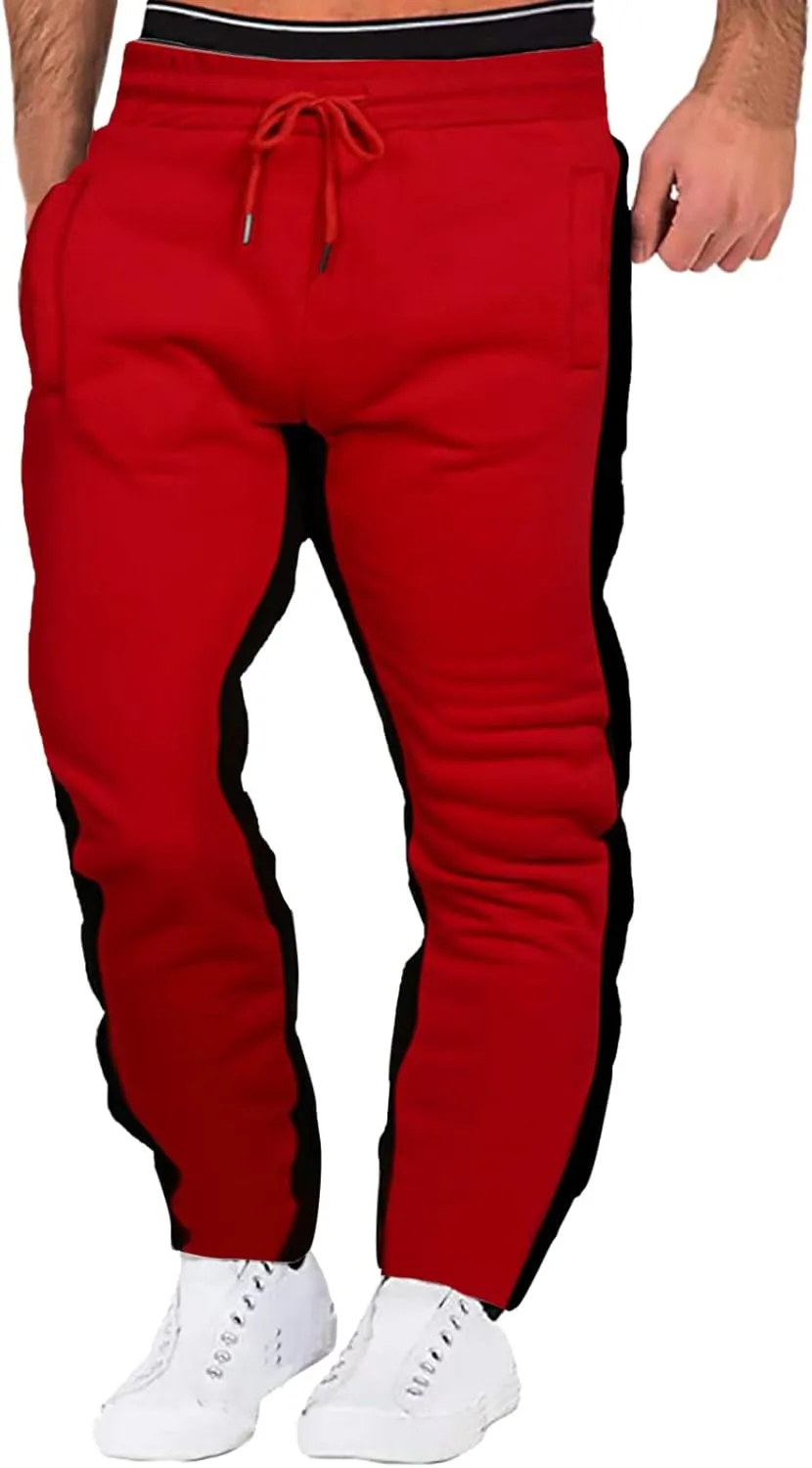 Men's Cargo Sweatpants Joggers Men's Heavyweight Cargo Pants Elastic Waist Drawstring Jogger Sweatpants Straight Multi