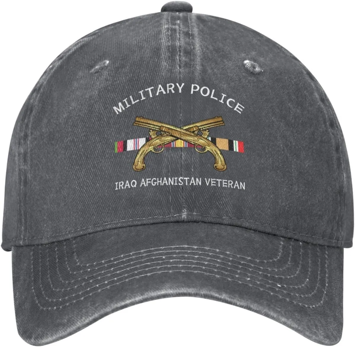 Military Police Iraq Afghanistan Veteran Stylish Carbon-Colored Water-Resistant Denim Cowboy Hat Outdoor Adventures All Seasons1