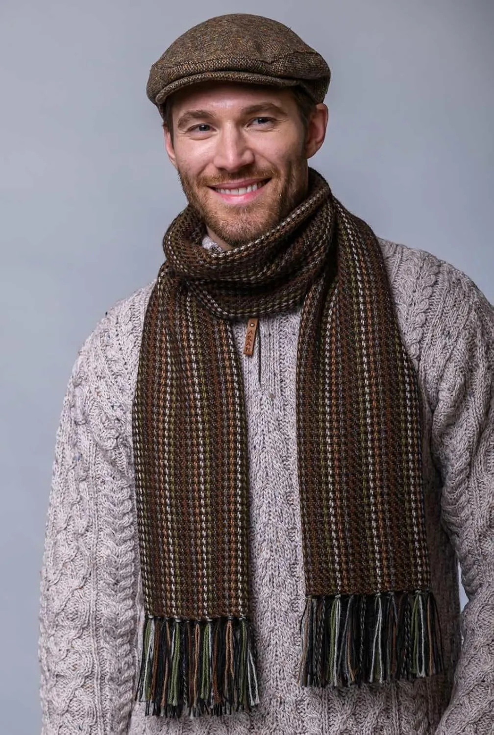 Mucros Weavers Alpaca Wool Scarf, 12 x 68 inches with 4-inch Fringe, Made in Ireland