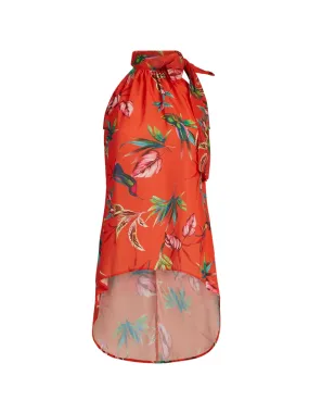 Orange Hi-Lo Halter Top - Sweet Pea