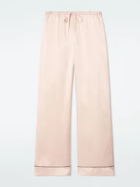 Piped silk pyjama trousers