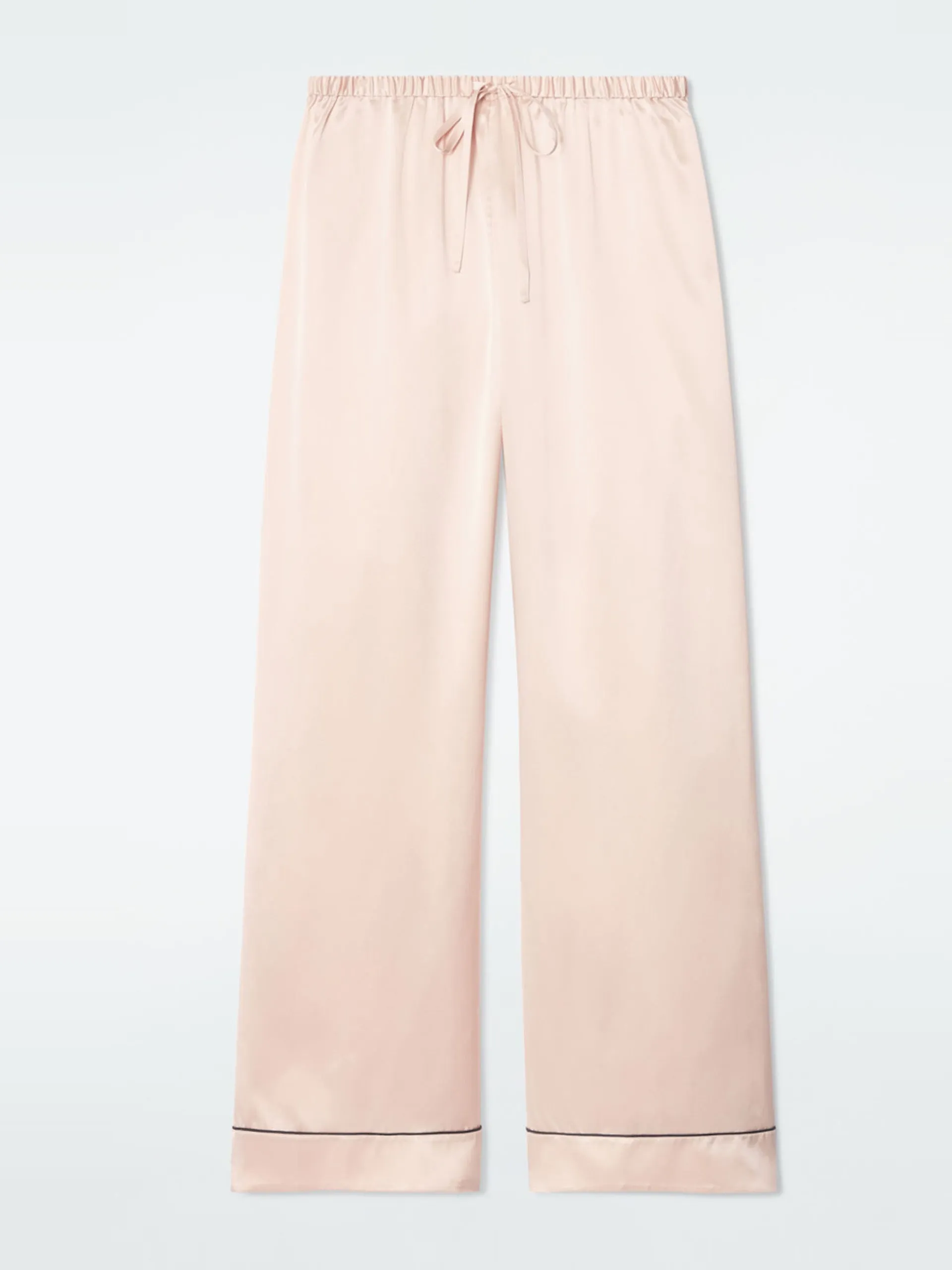 Piped silk pyjama trousers