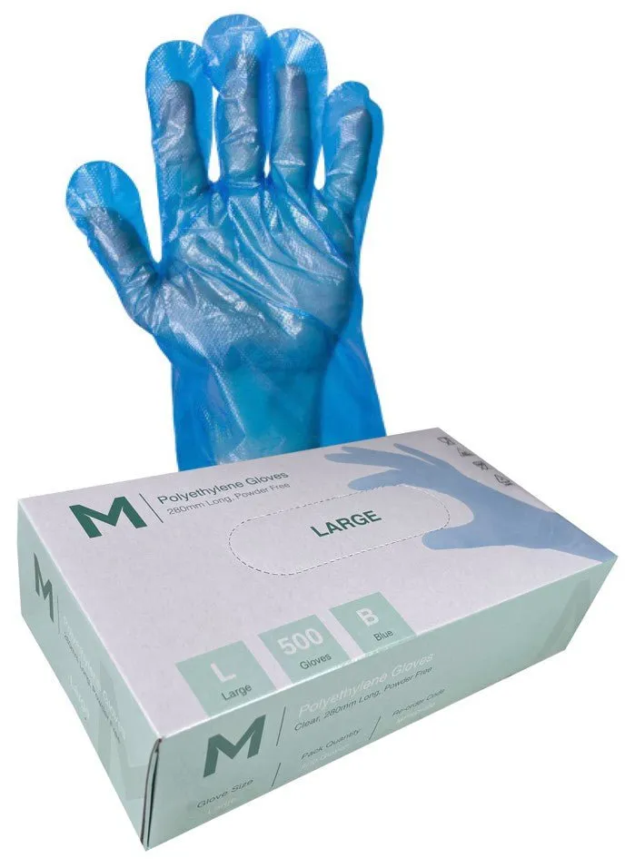 Polyethylene Blue Gloves 1.0g x 5000's - Large