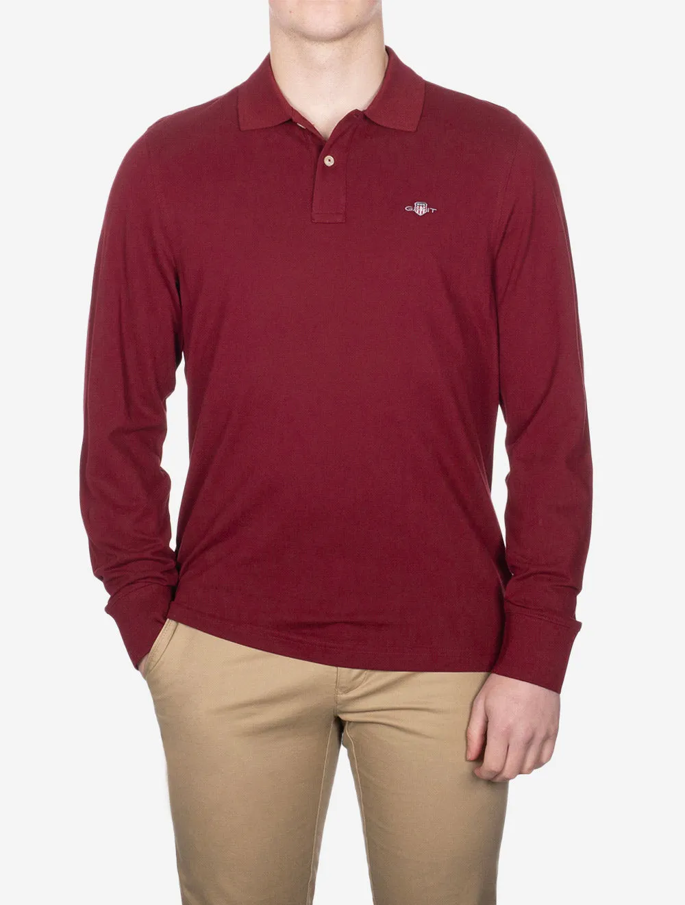 Regular Shield Long Sleeve Pique Rugger Plumped Red