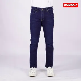 RRJ Men's Basic Denim Pants Superskinny Fitting Mid-Rise Extreme with Details Fabric 172141 (Dark Shade)
