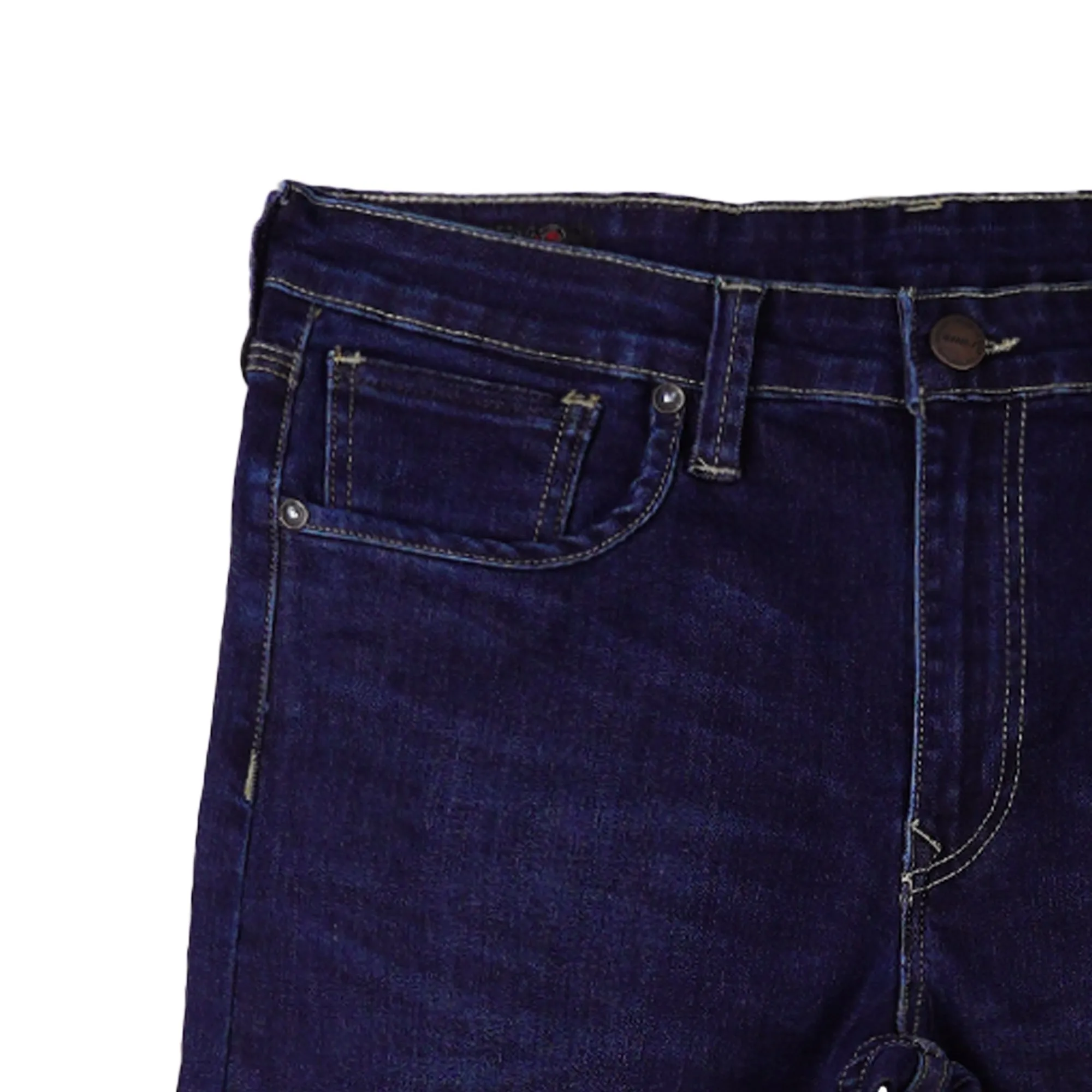 RRJ Men's Basic Denim Pants Superskinny Fitting Mid-Rise Extreme with Details Fabric 172141 (Dark Shade)