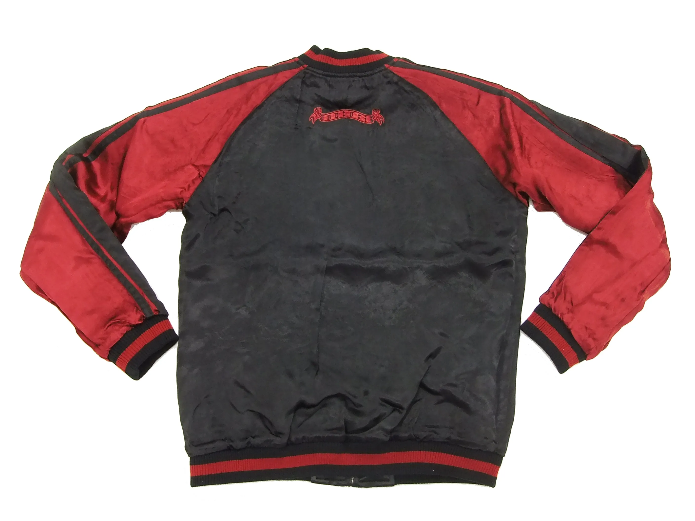 SATORI Japanese Souvenir Jacket Dragon Men's Sukajan GSJR-001 Black/Wine
