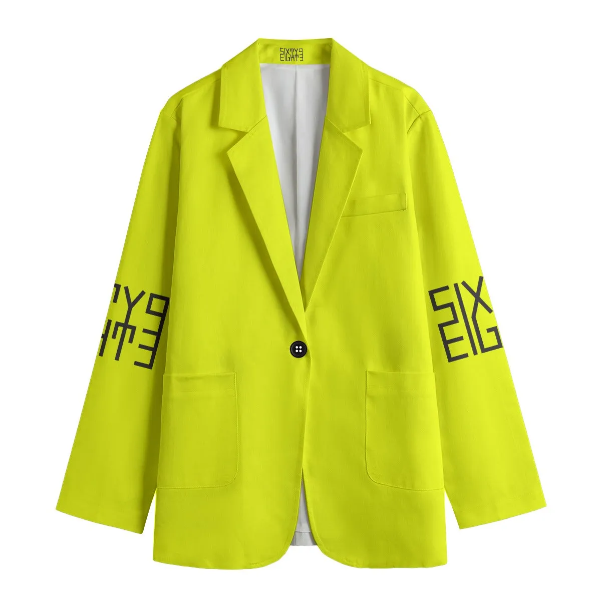 Sixty Eight 93 Logo Black Women's Leisure Blazer #21