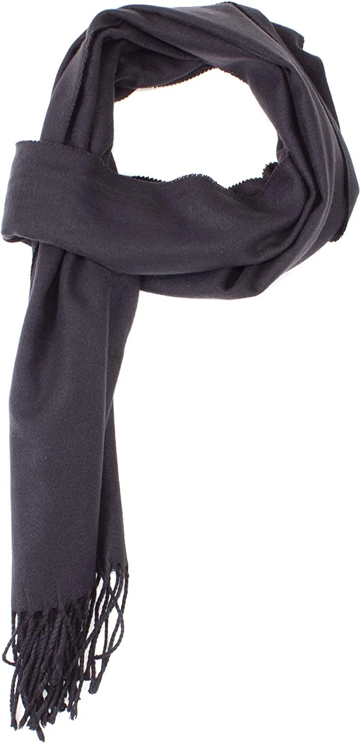 Soft Cashmere Feel Scarf for Women & Men  Warm Lightweight Winter Shawl Wrap, Cozy Red Long Scarf Gift for Her & Him