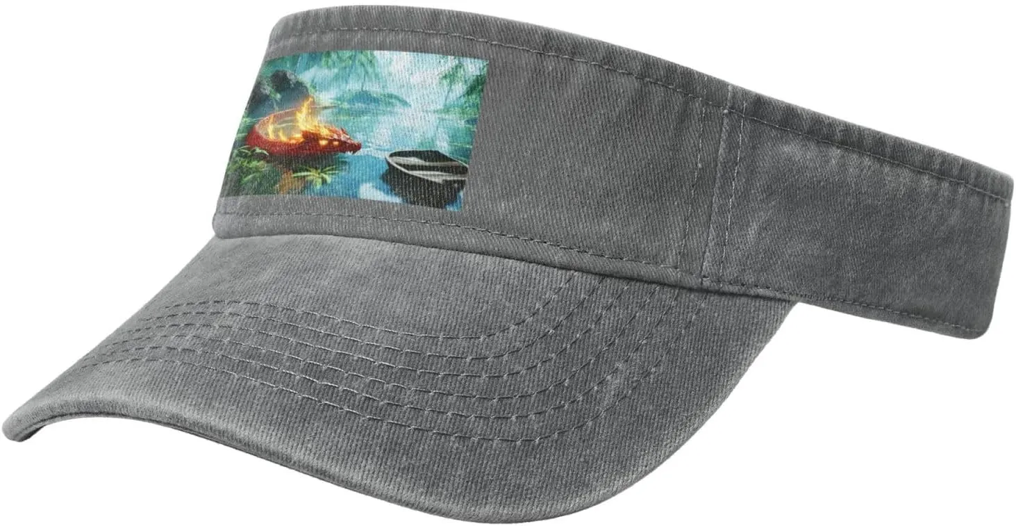 Stylish Sun Hat for Women-Wide Brim Visor Cap, Perfect for Summer, Golf, and Gardening Fire red Chinese Loong Black
