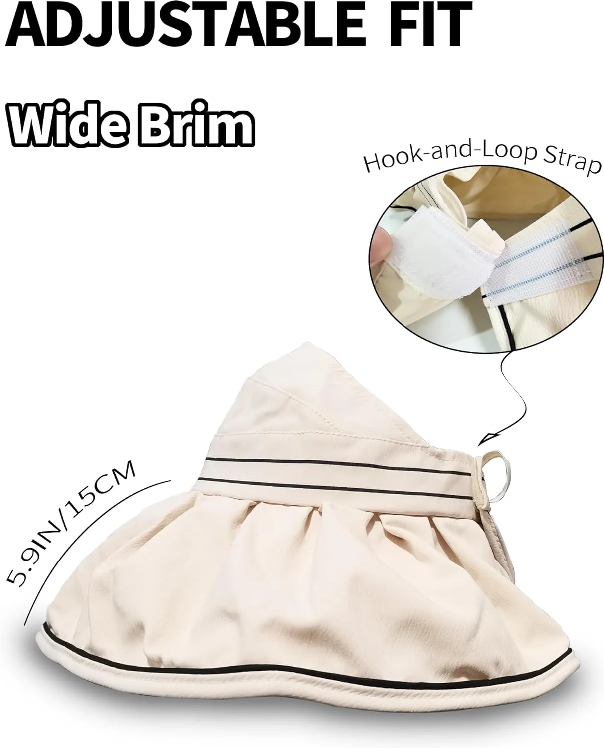 Sun Visor Hats for Women Wide Brim UV Protection Packable Foldable Floppy Beach Hat Ponytail for Travel Summer